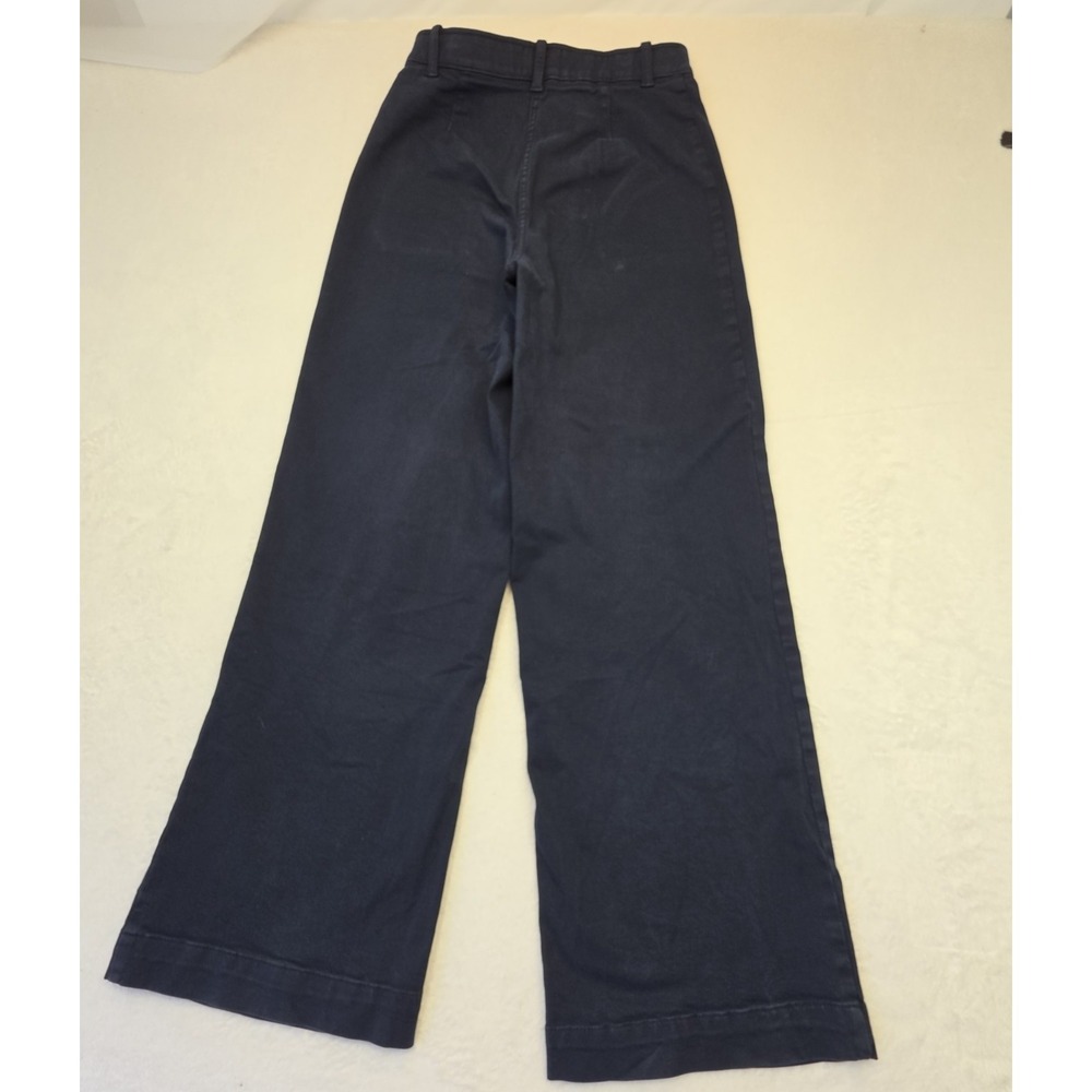 Caslon Wide Leg Jeans Womens 4 Dark Wash High Rise Patch Pocket Trouser Denim - Picture 10 of 11